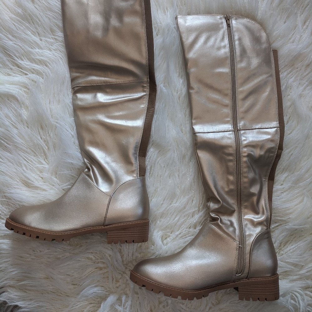Women's gold Charming Lady boots